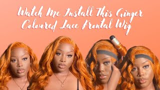 Watch Me Install This Ginger Coloured Lace Frontal Wig | Unice Hair
