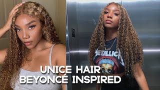 Unice Hair , Beyonce Inspired Wig . Pre Colored Lace Front Wig