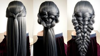 Beautiful Hairstyle For College Girls | Easy Braided Hairstyle Compilation