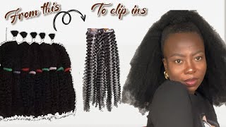 She Changed The Game Again!! Diy $3.48 Kinky Curly Clip-Ins With One Pack Of Bulk Hair!!!