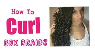 Box Braids Tutorial | How To Curl Braids With Water And Flexi Rods | Niaknowshair