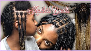 How To: Diy Knotless Box Braids || Relaxed Hair