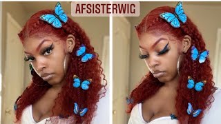 Tpart Wigs Are The New Frontals  | Afsisterwig Ginger Orange Wig | Virgin Human Hair
