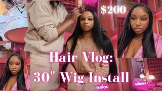 $200 Amazon 30" Lace Closure Wig Install: Come With Me To Get My Hair Done In Nyc| Mckinlee Bro