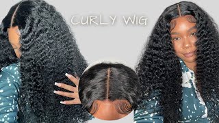 Its Giving Frontal! Big Curly Middle Part 5X5 Closure Install Ft West Kiss Hair