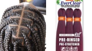 How To Do Large Knotless Braids|Regular Speed|Model Model Everclear Hair Review