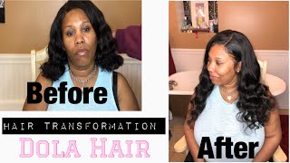 First Time Applying Frontal On My Mom|| Ft. Dola Hair