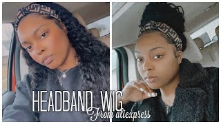 Headband Wig Review Realistic Quick & Easy | Abijale Hair Aliexpress