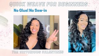 Quick & Easy Weave Tutorial For Beginners. No Glue. No Sew-In| Make Your Own Clip-Ins | Diy Hair