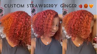 Dying T Part Wig Strawberry Ginger With Peekaboo Orange (Skunk)| Mioneka G