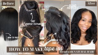 How To: Install Tape Ins Correctly And Blend With Natural Hair | Perfect Distraction Hair Gallery