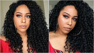  $25 | Sexy/Sultry Curls! | Freetress Equal Synthetic Hair Invisible Part Wig - Unice