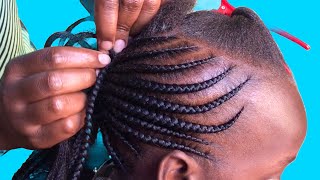 Try This Method Ghanian Braiding |Feeding In #Braids #Howto @Janeil Hair Collection