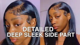 How To | Deep Side Part *Synthetic* Wig Install!