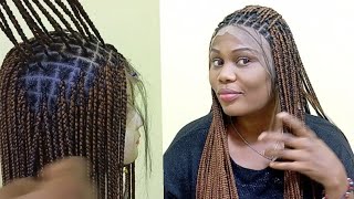How To Make The Most Realistic Knotless Braided Wig Without Frontal. Detailed Tutorial.
