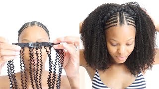 20 Minute Alicia Keys Inspired Braid Style | Her Given Hair Clip Ins