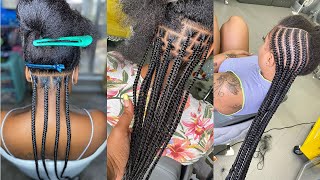 2021 Medium Box Braids Hairstyles For Ladies: Pretty Hair Braiding Compilation Ideals