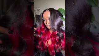 Omg Us Uk Hot Sell Red Highlight Lace Front Wig Human Hair Wholesale #Highlightwig #Hairbusiness