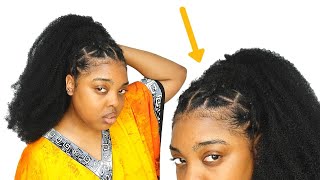  Trending Rubber Band Natural Hair Ponytail Install | Natural Girl Wigs Review/Discount Code