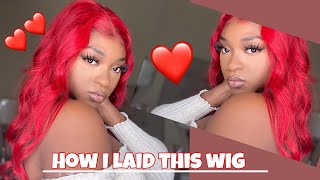 How To Install Red Lace Front Wig |Aliexpress Hair