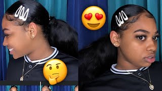 How To Use Your U-Part For Your Sleek Ponytail (With Baby Hairs) | Ashley Liani
