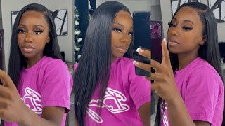 The Best Straight Wig | "No Baby Hair" Look Wig Install | Ft. Wiggins Hair