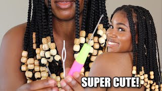 4 Way To Add Beads To Knotless Box Braids/Hair | Spicing Things Up!!