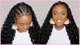 Diy Fulani Braids With Curls | Crochet Hairstyle | Beginner Friendly