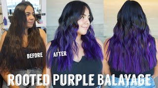 Hair Transformations With Lauryn: Rooted Dark Vibrant Purple Hair Ep. 108