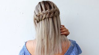 Knotted Waterfall Braid Step By Step | Hair Tutorial By Another Braid #Shorts