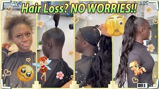 Hair Loss? No Worries!Sew-In High Ponytail On Short Hair Ft.#Elfinhair Bundles Review
