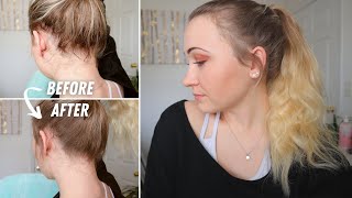 How To Hide Tape In Extensions In A Ponytail // Tape Ins Hair Tutorial