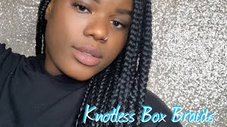 Quick And Easy Knotless Box Braids (With Only 2 Packs Of Hair!)