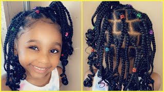 Toddler Knotless Box Braids || Cute Kids Hairstyles ||