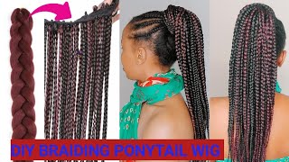 How To Make Brading Ponytail Wig Using Braiding Hair And Old Clothes