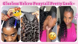 Ever Tried This Velcro Ponytail With Clip In Extension? Hair Tutorial For Beginner #Elfinhair
