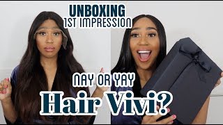 Wig Review| Hair Vivi First Impression!! Unboxing Easy Glueless Lace Frontal Ombre Wig For Beginners