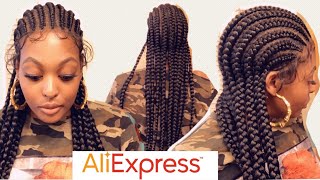 Aliexpress Youthfee Braided Wig Synthetic Full Lace Wigs 33" Cornrow Wig With Baby Hair
