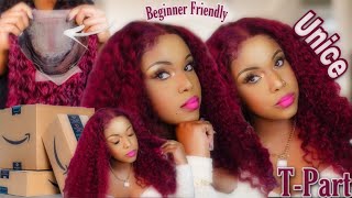 Perfection Y'All | Must Have Burgundy Jerry Curly 99J Wig| Ft.Unice Amazon