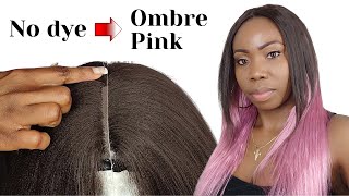 Pink Ombre Wig Tutorial * Synthetic  Hair * Xpression Braids/Lady Sharon