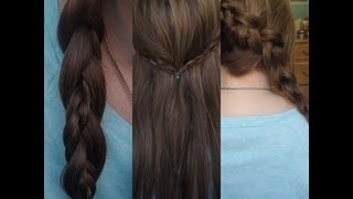 3 Quick And Easy Braided Hairstyles!