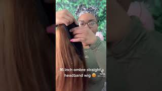 16" Straight Ombre Honey Blonde Headband Wig Ft. Unice Hair #Shorts #Shortsvideo