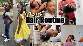 *New* Hair Routine! Back To School Hair Styles For 4Th Grader, 1St Grader, And Pre-K Twins!