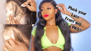 How To Pluck Your Lace Front  Wig Ft Alipearl Hair | Petite-Sue Divinitii