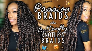 Knotless Passion Braids Butterfly Knotless Braids On 4C Hair  Feat. Eliyer + Seriya Hair Amazon