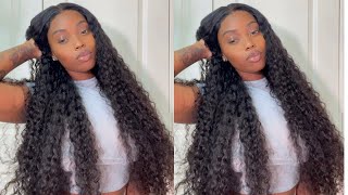 Best Affordable *No Baby Hair* 30 Inch Must Have Water Wave 4X4 Closure Wig | Ft #Reshinehair