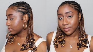 Low Maintenance Natural Hairstyle | Tribal Braids Without Extensions