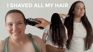 I Shaved My 30-Inch Long Hair Off & Donated It To Wigs For Kids & To Clean Up Oil Spills!