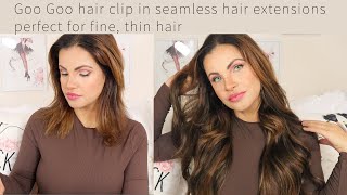 Goo Goo Hair Clip In Seamless Hair Extensions | Perfect For Fine, Thin Hair