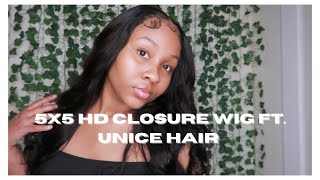 Unice 5X5 Lace Closure Wig Install + Review | Beginner Friendly | Cheyenne V.